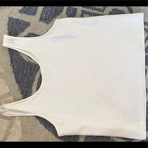 Silky, cream crop top